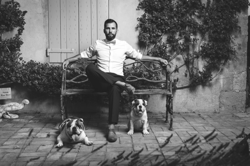 Photo mariage avec chiens