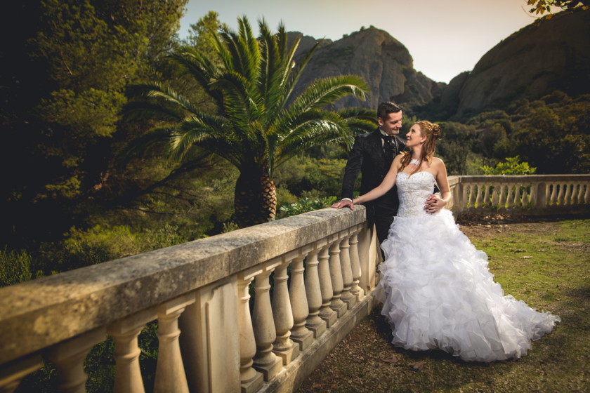Photographe mariage au parc du mugel à la ciotat