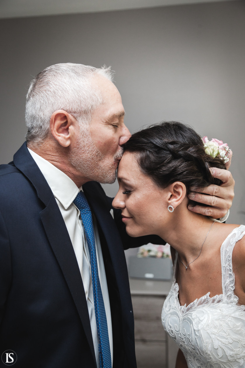 Photo mariage mariée et son père